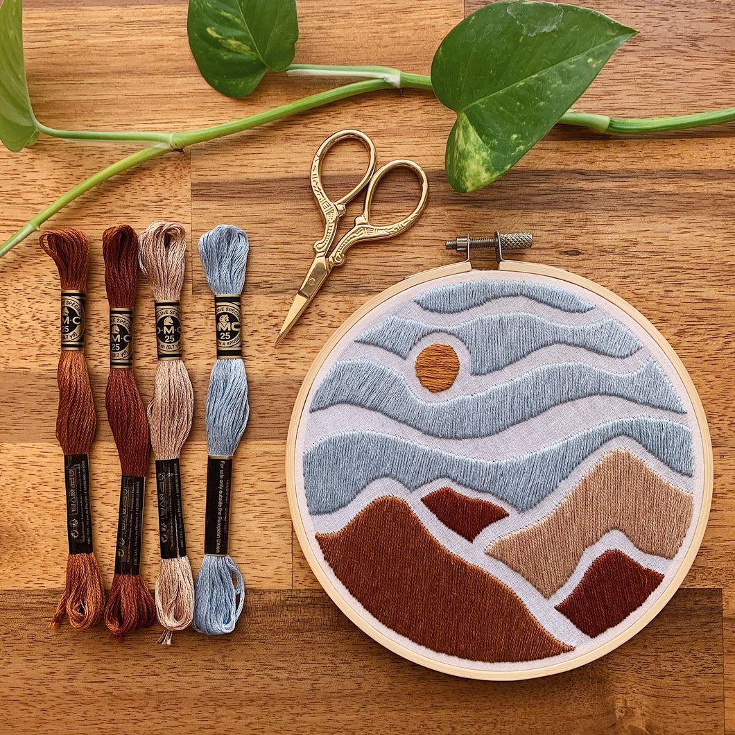 Satin Skyline Embroidery Kit
