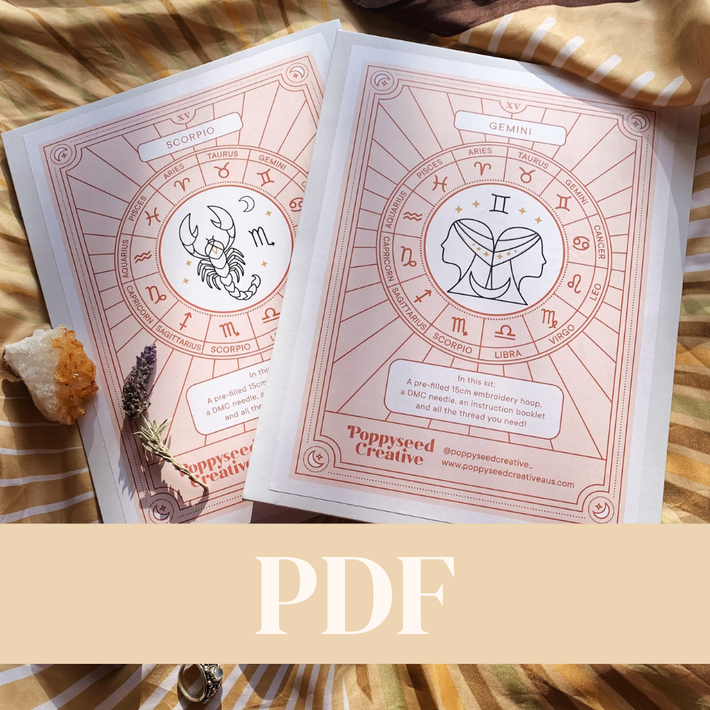 PDF Star Sign Embroidery Kit